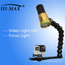 Caméra vidéo de plongée Flash Light Torch avec bras flexible réglable